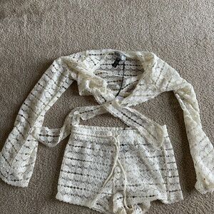 White Lace Two-Piece Set